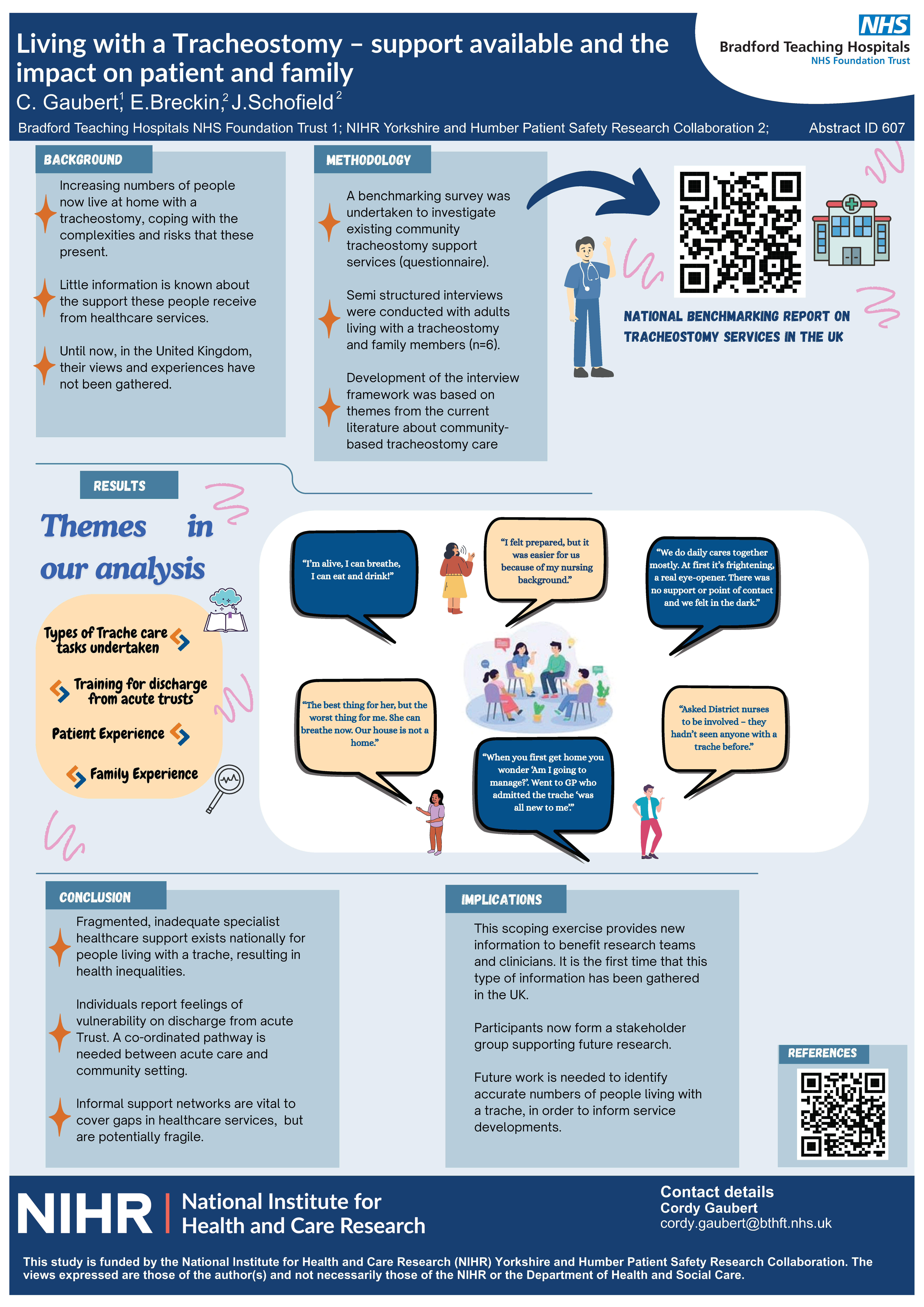 Abstract poster - Living with a tracheostomy: support available and the impact on patient and family (ID 607)