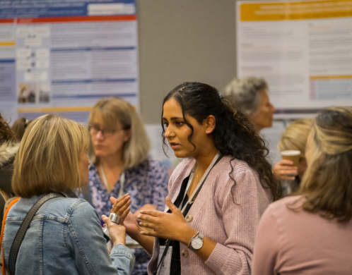 PCRS attendees in abstract area in discussion