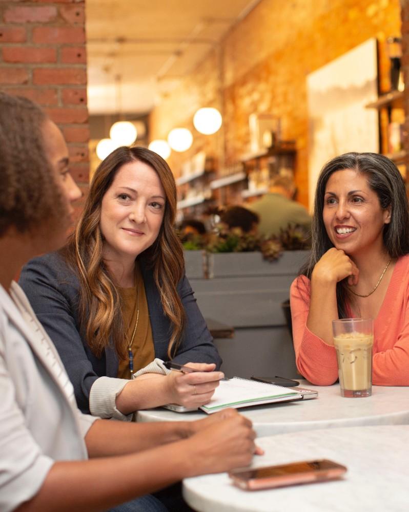 A group of women networking
