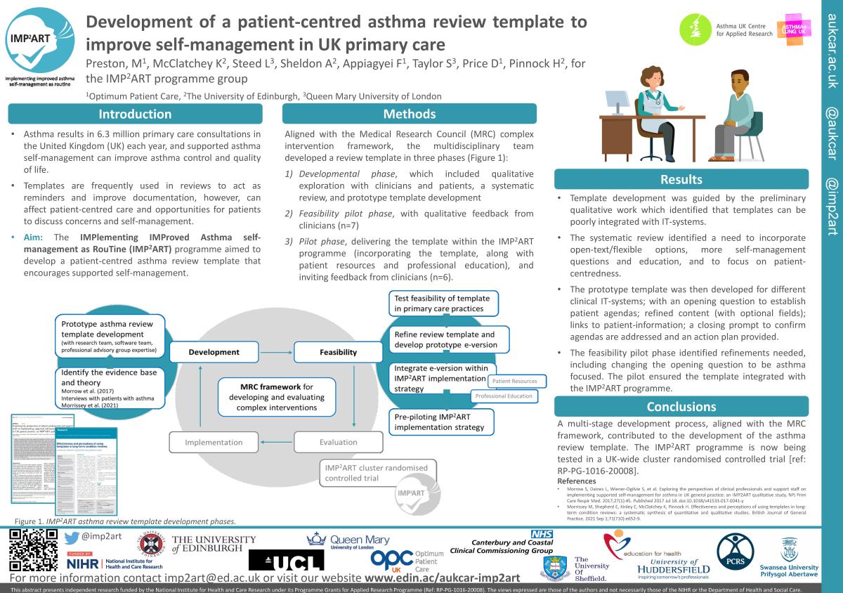 Abstract poster - Development of a patient-centred asthma review template to improve self-management in UK primary care (ID 375)