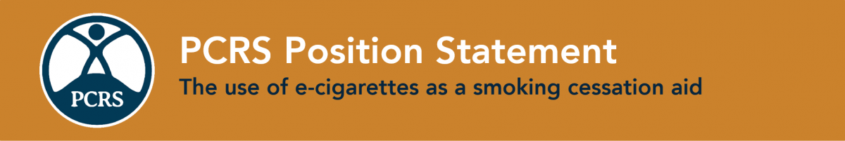 E-cigarettes PCRS position